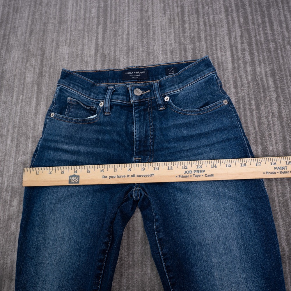 Lucky Brand Ava Skinny Ankle Jeans Womens 2/26 Blue Excellent Mid Rise Stretch - Picture 4 of 12
